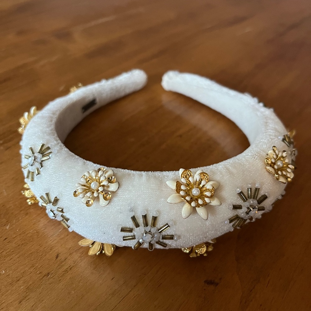 Ivory Beaded Headband